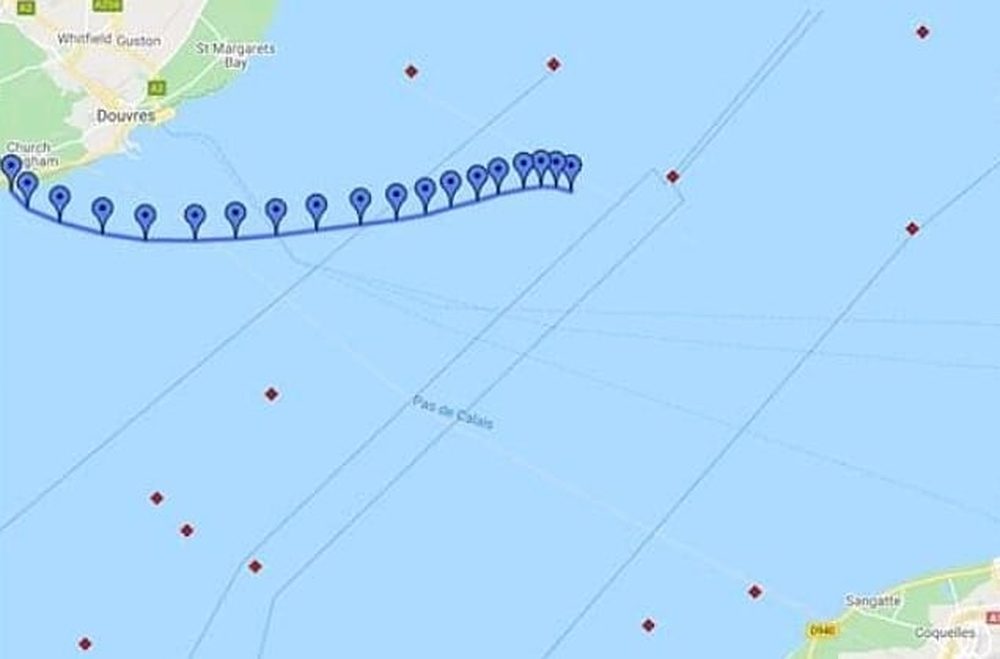 La trace GPS de la première tentative